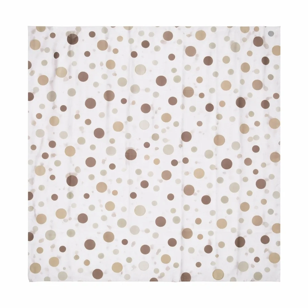 Polka Dot Beige & Brown Shower Curtain - Home Bath #0225269